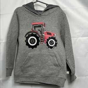 Rugged Bear Gray Tractor hooded sweatshirt NWT size 6